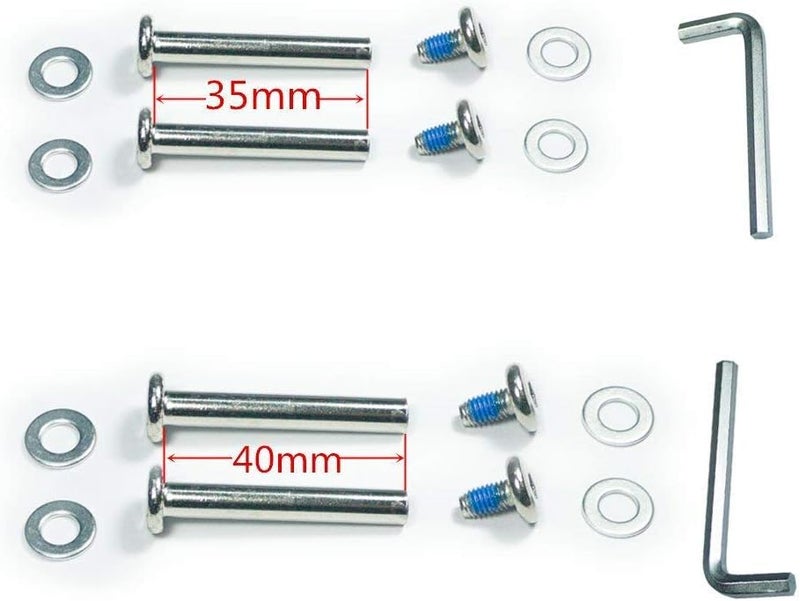 Byaning 2 Sets Luggage Suitcase Wheels Replacement,60/64/68/70/75/78mm Inline Outdoor Skate Replacement Wheels,Rubber Swivel Caster Wheels Repair Kits (OD:78 W:24 ID:6 Axles: 35 & 40) - Image 2